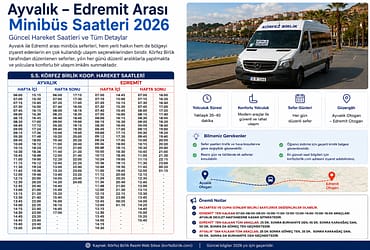 Ayvalık Edremit Minibüs Saatleri 2026 | Körfez Birlik 76 Ayvalık Edremit Minibüs Saatleri 2026