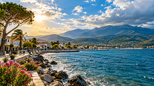 Anasayfa 84 Gün Batımında Akdeniz Sahil Panoraması
